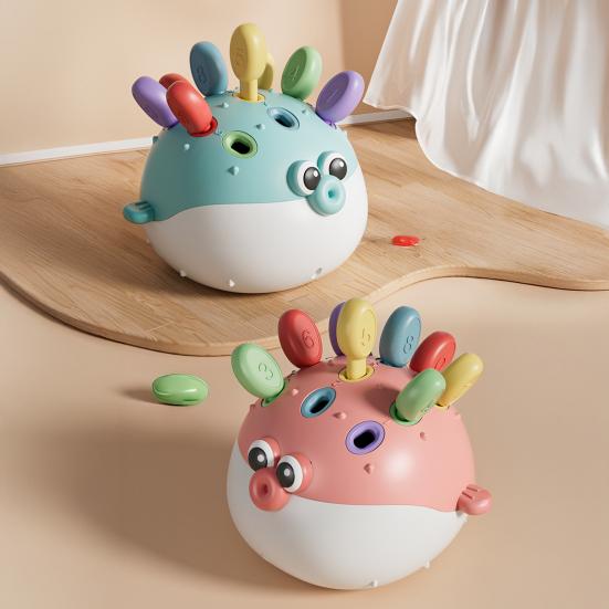 Kids Puffer Skills Hand-eye Coordination Number Color Puzzle Toy Fine Motor Preschool Learning Toddlers Girls Animal