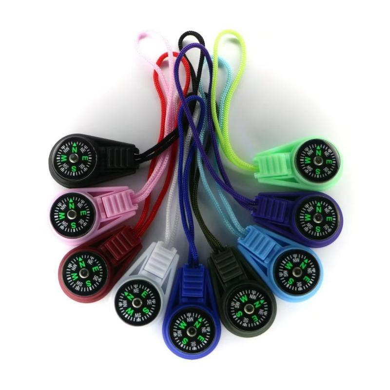 20mm Lanyard Compass Key Head Outdoor Compass Lanyard Zipper Head Portable
