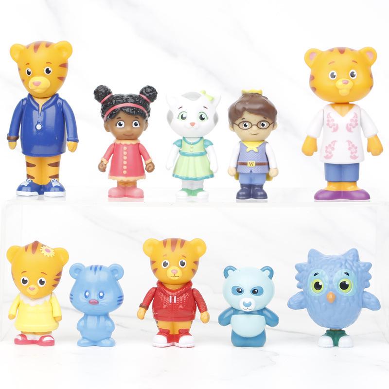 In-Stock Tiger Daniel & Friends Figurine Set: 10 Models of Friends and Neighbors