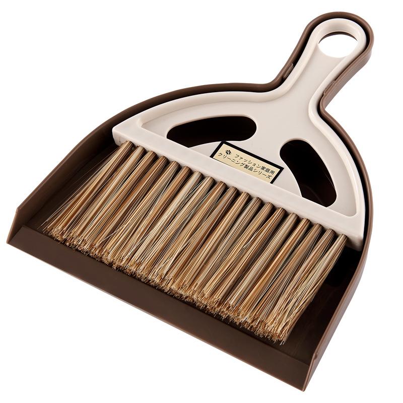 Multi-Functional Desktop Plastic Broom and Dustpan Set for Household Cleaning