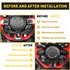 3-delige set Koolstofvezel Auto Stuurwiel Frame Cover Voor Ford Mustang 2015 2016 2017 2018 2019 2020 2021 2022 Auto Accessoires