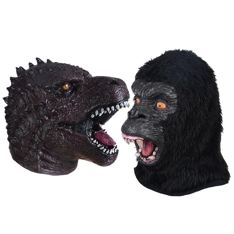 Godzilla mot King Kong Latexmask Handdocka Barn Rolig Pedagogisk Gosedjursleksak