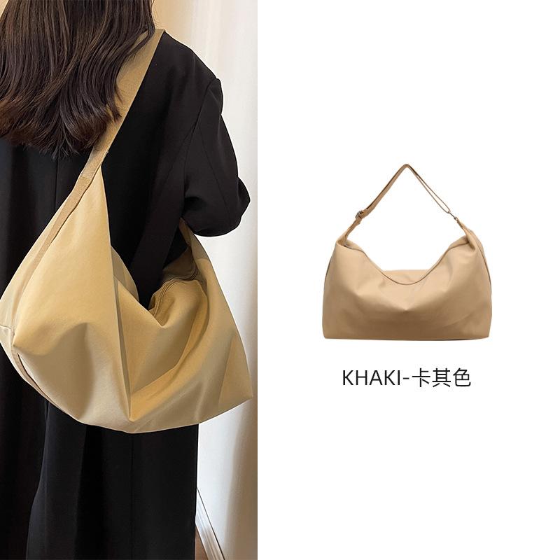 Tote Bag Canvas Women'S Bag Large Capacity Messenger Dumpling Bag Commuter Shoulder Backpack Men'S Bag