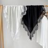 Lace Trim Shawls Solid Color Wraps Fashion Square Scarf  Beach