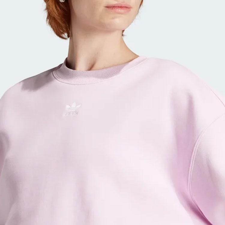 Adidas Originals Adicolor Essentials Crew Sweatshirt With Trefoil Logo Women Sweatshirt Pink IJ9771