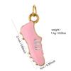 Stainless Steel Drip Oil Ice Cream Heart Necklace & Bracelet Charms