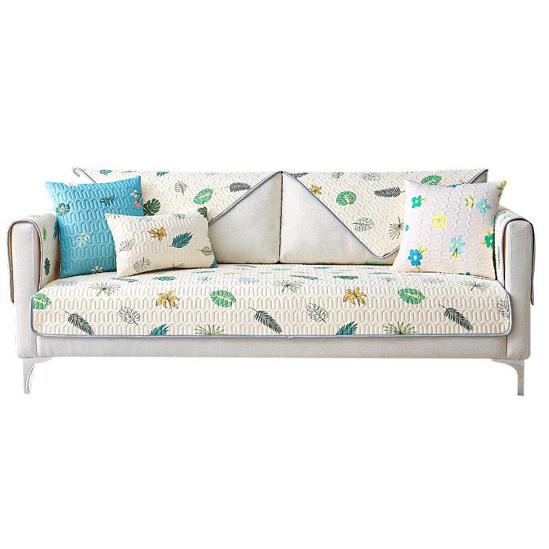 Private Custom Latex Sofa Cushion Summer Summer Nordic Simple Non-Slip Mat Cushion Full Cover Cloth Backrest Towel
