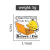 I Hope This Email Finds You Before I Do Enamel Pins Cartoon Animal Brooches Lapel Badges Fun Duck Knife Jewelry Gift for Friends