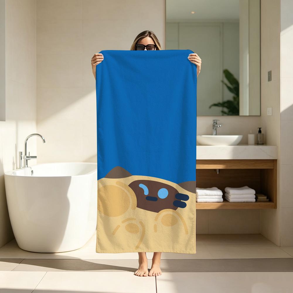 Anime Lucky Cat Towel ultra-fine fiber quick drying absorbent bath towel, outdoor swimming sports towel