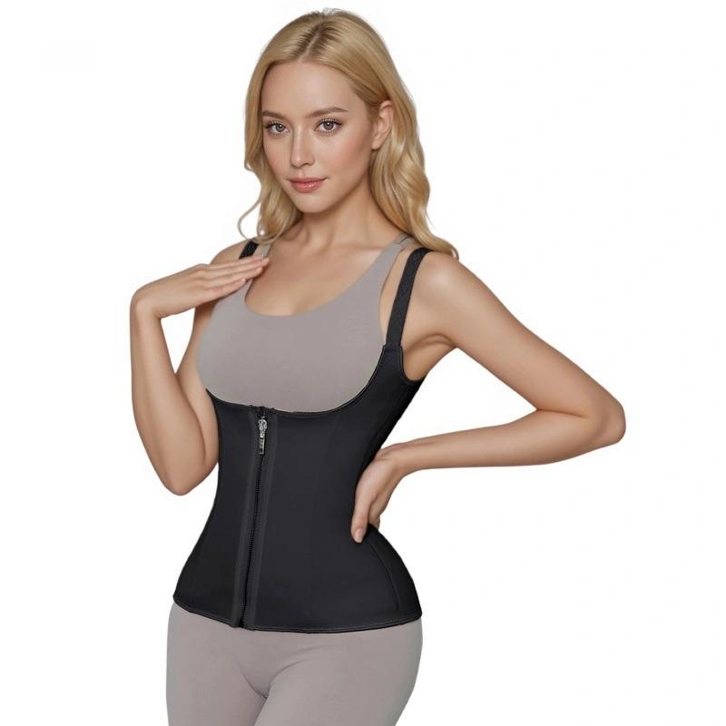 Women High Elastic Waist Trainer Zipper Button Tummy Control Shaping Corset