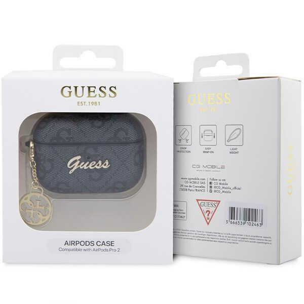 Guess Guap2G4Gsmk Airpods Pro 2(2022/2023) Cover Czarny/Black 4G Charm Collection