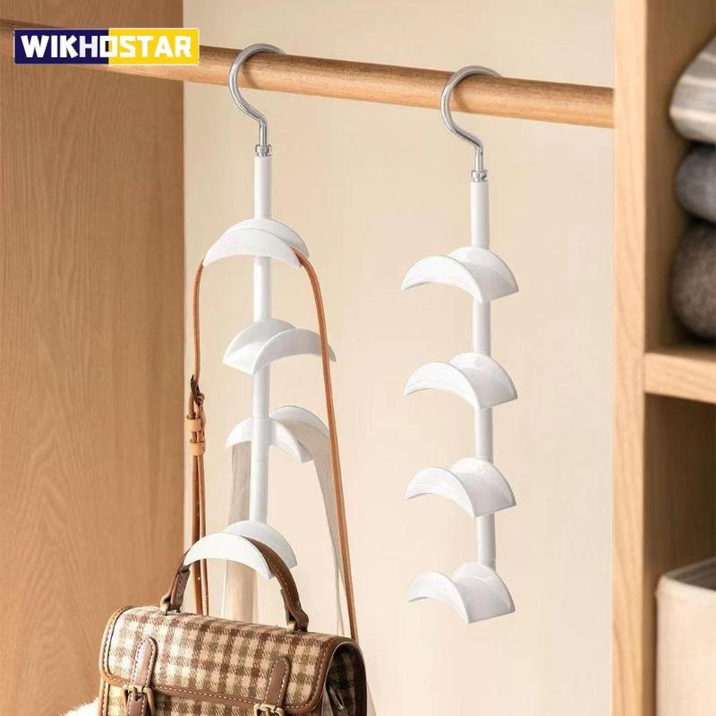 360 Degree Arched Hanger Hook Durable Bag Rack Holder Home Storage Closet Hat Silk Scarf Shawls Purse Handbag Wall Shelf