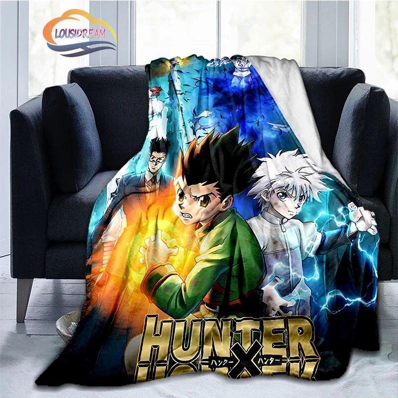Trendy Japanese Anime Hunter x  Flannel Blanket3D Printed Coverlet Travel Camping for Adults and children Cashmere blanket
