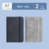 A7 Mini Pocket Notebook with Thick Leather Cover - Retro and Simple Design