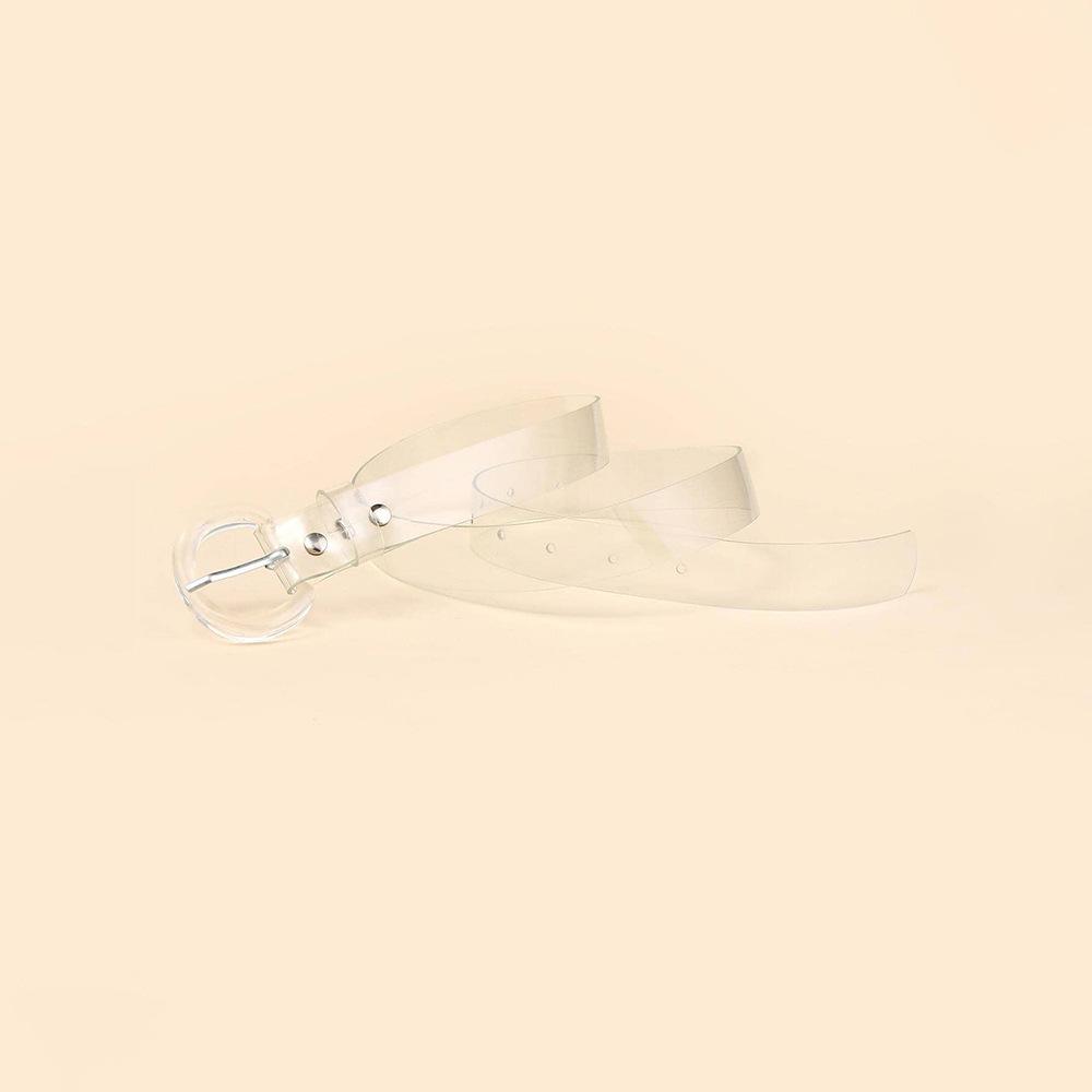 Women's Transparent Soft Leather Belt - Versatile & Stylish Waistband