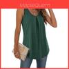 Summer Basic Cotton Sleeveless T Shirt For Women With Pleated Design For Casual Outfits