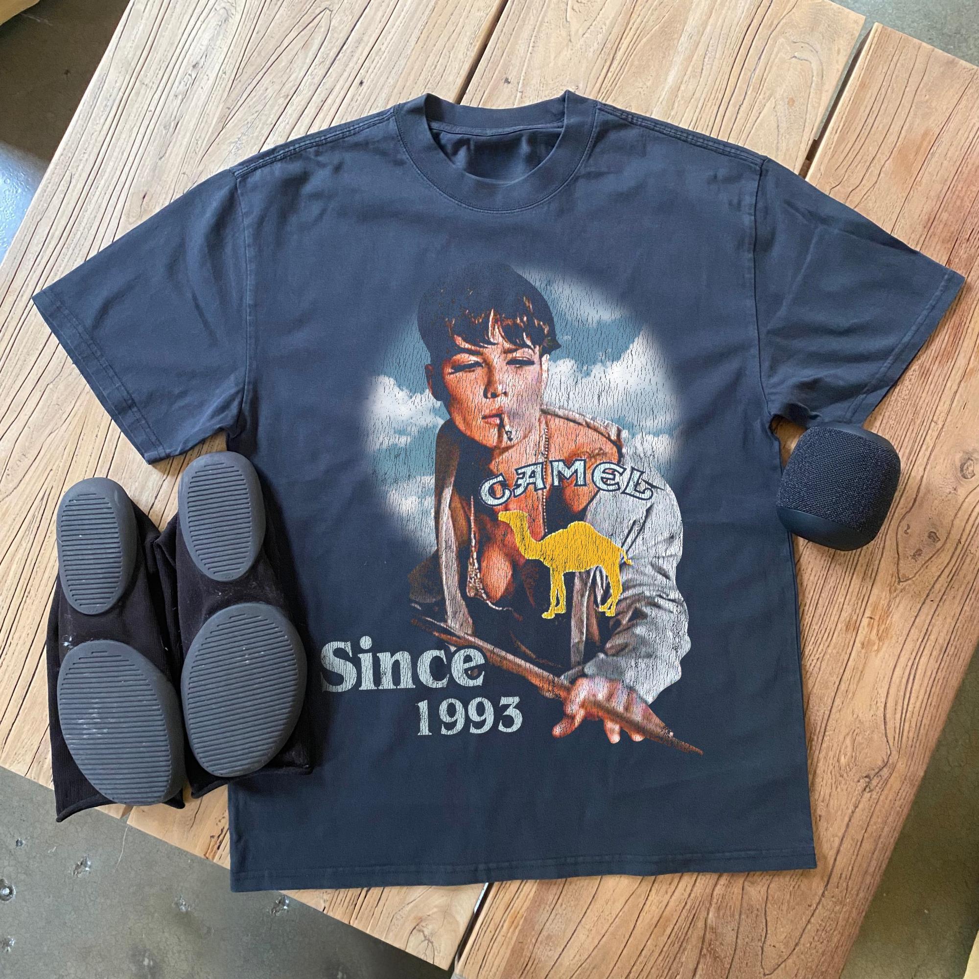 

Camel Since 1993 Vintage T-Shirt Men Women Retro Graphic Cotton Short Sleeve Streetwear Tee S разноцветный