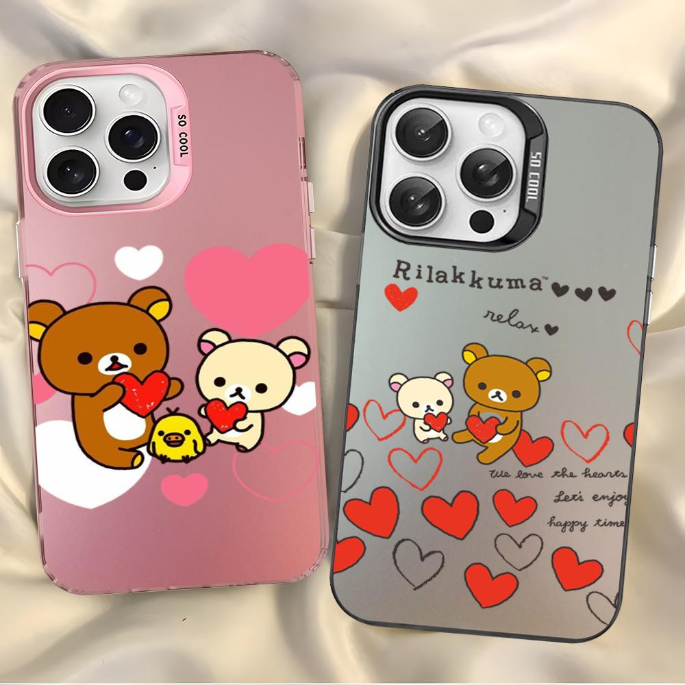 Rilakkuma Phone Case For iPhone 16 15 14 13 12 11 Pro Max X XR XSMAX 8 7 Plus Matte Shockproof Back Cover