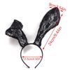 Women Cosplay Lace Hairband Rabbit Ear Headband LolitaStyle MaskedParty Headwear