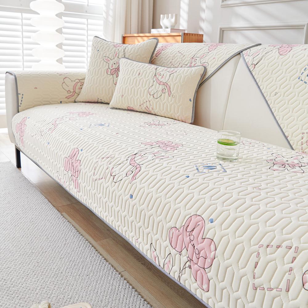 Latex Ice Silk Sofa Cushion Summer Mat Seat Cushion Non-Slip Sofa Cover New  Cool Cushion Cover Summer Model