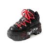 Retro Spanish Tank Sole Metal Platform Small Leather Dark Punk Muffin Bottom Street Shot Heightening Single Shoes