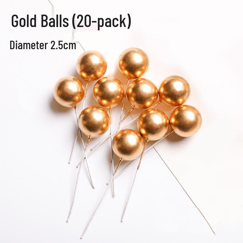 Cake Decoration Balls: Gold & Silver Spheres for Baking & Christmas Decor