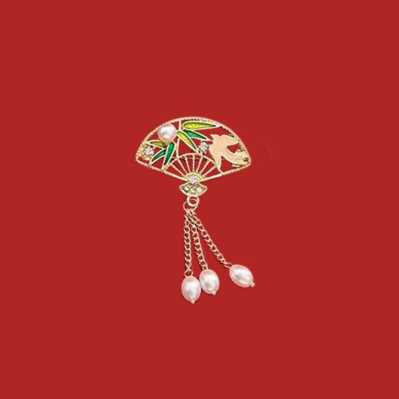 Butterfly Brooch Women'S High-End Sense Niche High-End Pin Temperament Fixed Clothes Suit Pearl Jewelry