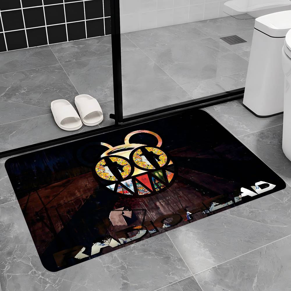 Alternative Rock Band Radiohead Bathroom Mat Anti-slip Absorb Water Long Strip Cushion Bedroon Mat Welcome Doormat