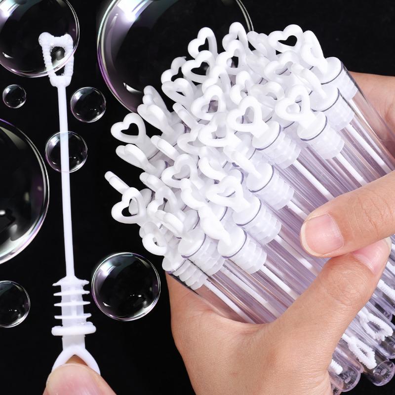 200/10PCS Mini Bubble Tube Soap Bottle Transparent Love Heart Empty Bubbles Wand Baby Shower Birthday Wedding Party Decor Favors
