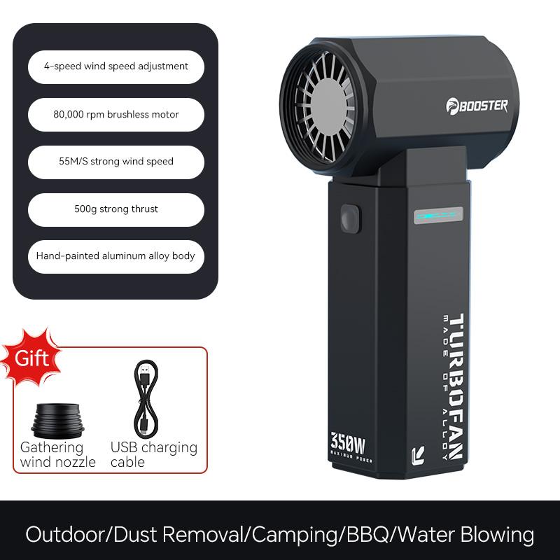 Booster TF40 Mini Violent Turbofan 350W 500g Thrust Dust Removal And Water Removal Outdoor Channel Motorcycle Water Blower Snow Blowing Artifact