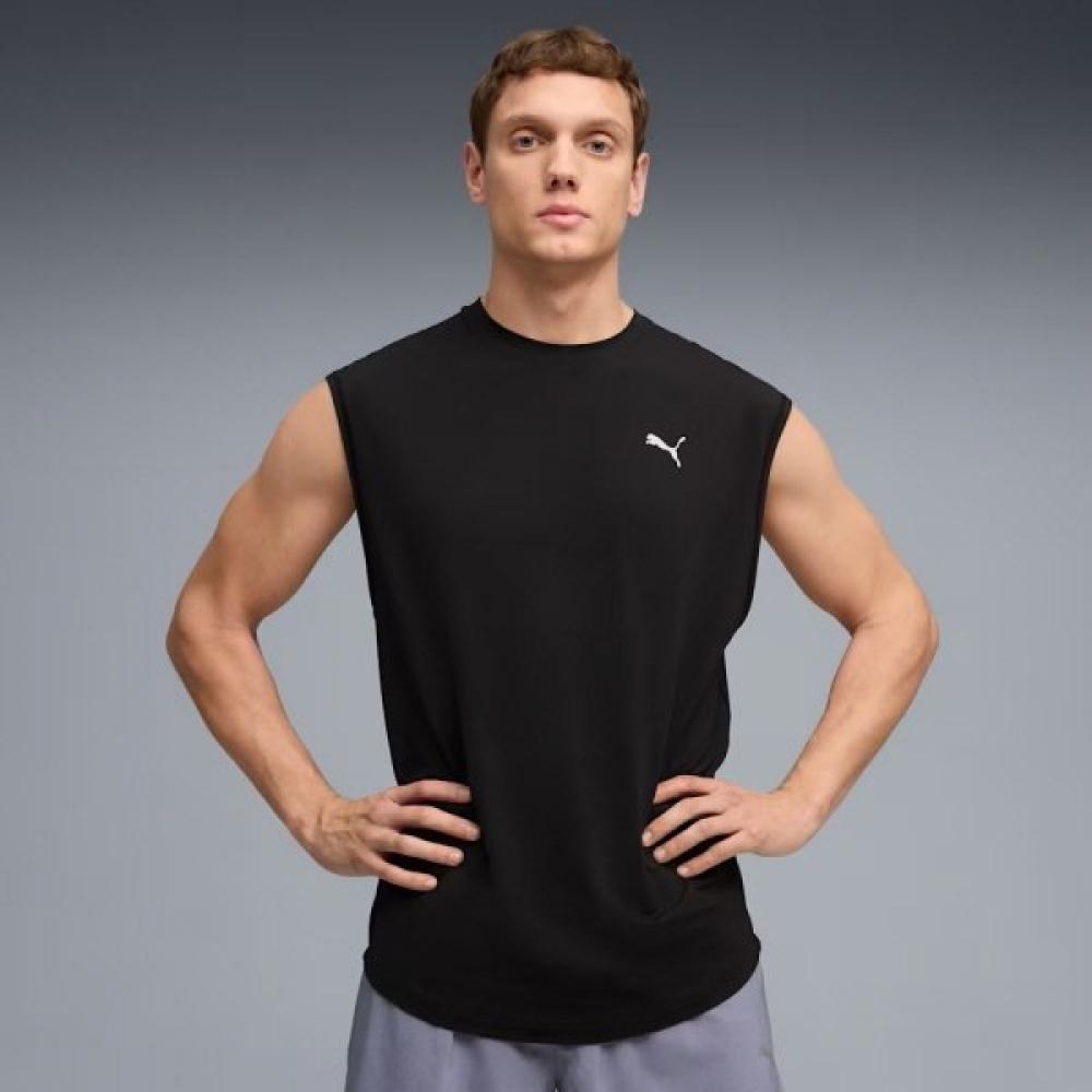 PuMa Men S Running ShorT Sleeve T ShirT M Run Coolcell SleeveleSS 01 PUMA Black/XL(105)