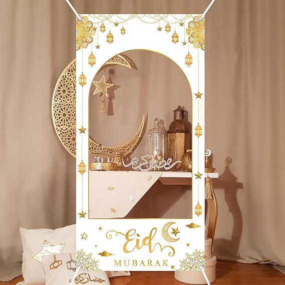 

Platinum Moon Festival Door Banner - Polyester Hanging Flag for Celebration Decor 60x120 cm
