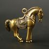 Keychain Pendant Ring Hanging Souvenir Toy Ornament Vintage Brass Horse