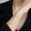14K Bracelet Gold Bracelet Heart Double-Strand Ball Chain