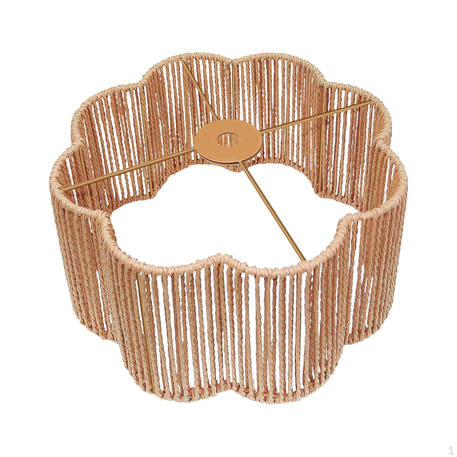 

Paper Rope Lamp Shade Light Cover Lightweight Interior Craft Lampshade Boho Pendant for