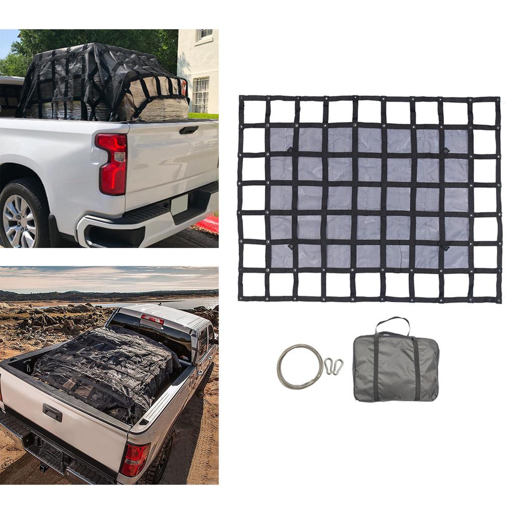 Cargo Net for Pickup Truck Bed Truck Bed Cargo Netting Adjustment Universal Heavy Duty Cargo Net for Trailers and Trucks