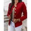 Blazers de Mujer Abrigos de Una Hilera Manga Larga Abrigos Novedad Abrigos Elegantes de Color Sólido Ropa Exterior Abrigo Otoñal Traf