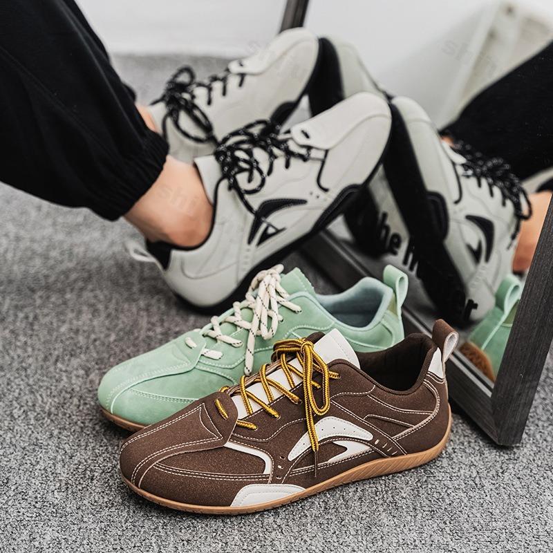 Fashion Men's Retro Sports Casual Shoes Flat Bottomed Soft Soled Comfortable 2025 New Spring Mesh Breathable Versatile Lace Up Sneakers