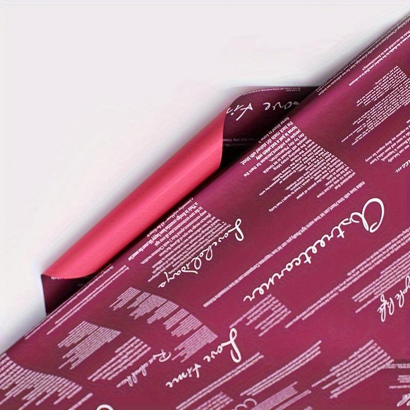 20pcs/Pack Letter Print Double-sided Flower Wrapping Paper Flower Bouquet DIY Packaging Material Flower Bouquet