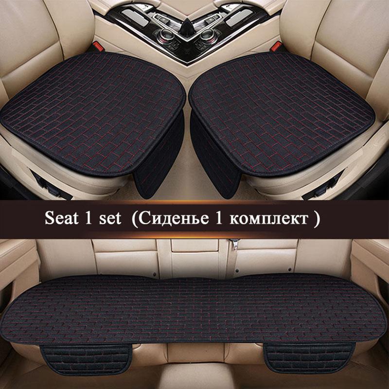 Car Flax Seat Cushion Protector Pad Car Seat Cover Front/Rear Seat Cover Automobile Cushion Pad Mat Backrest Auto Accessori