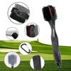 Golf Club Brush Cleaner Double-Sided Wire/Nylon Bristles with Retractable Clip Hook For Iron Wood Groove Cleaning Tool