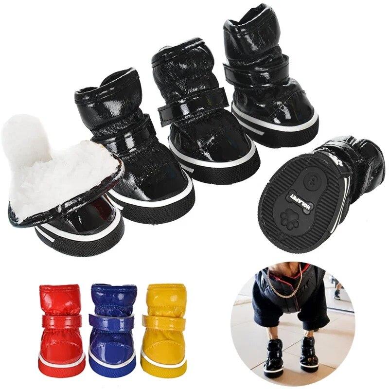 

Мягкая обувь для маленьких собак, нескользящие ботинки для щенков, зимние теплые водонепроницаемые кроссовки для домашних животных, кошек, чихуахуа, йорков, прогулочные водонепроницаемые кроссовки