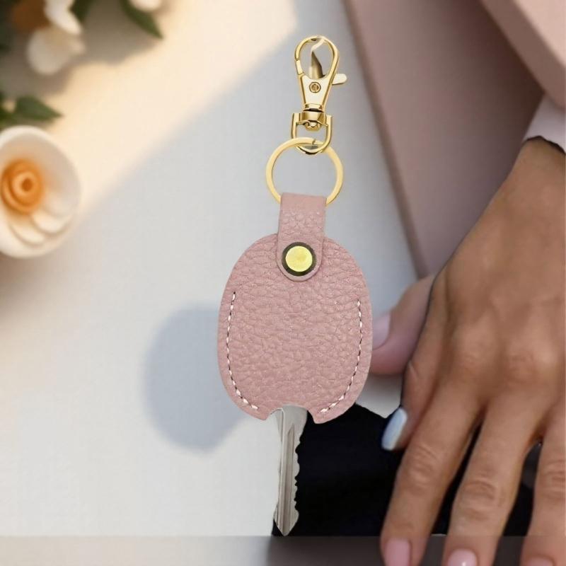 Colorful Key Cover Caps Leather Key Accessories Cuteness Key Holder Fashion Key Chain Present for Women and Girl