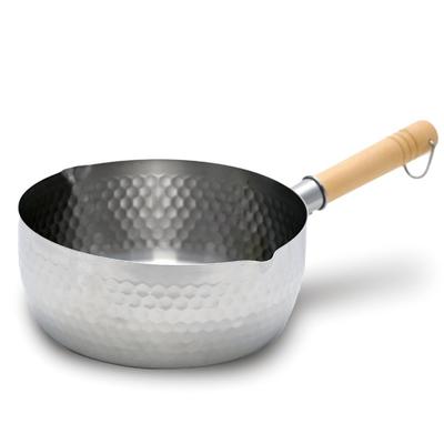 Every U. Stainless Steel Yukihira Saucepan, 20cm, Single Handle, IH and Gas Stove Compatible, Double Spout, Lightweight, Rust-Resistant, Milk Pan/Sauc