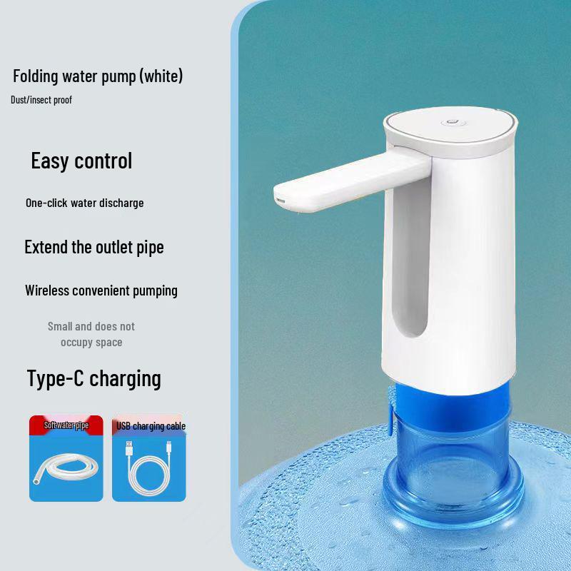Electric Folding Water Dispenser: Automatic Rechargeable Hand Pump for Bottled Water