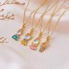 Sweet Exquisite Magic Fairy Elf Natural Rainbow Opal Zircon Pendant Necklace for Women Girl Fashion Lucky Charm Jewelry Gifts