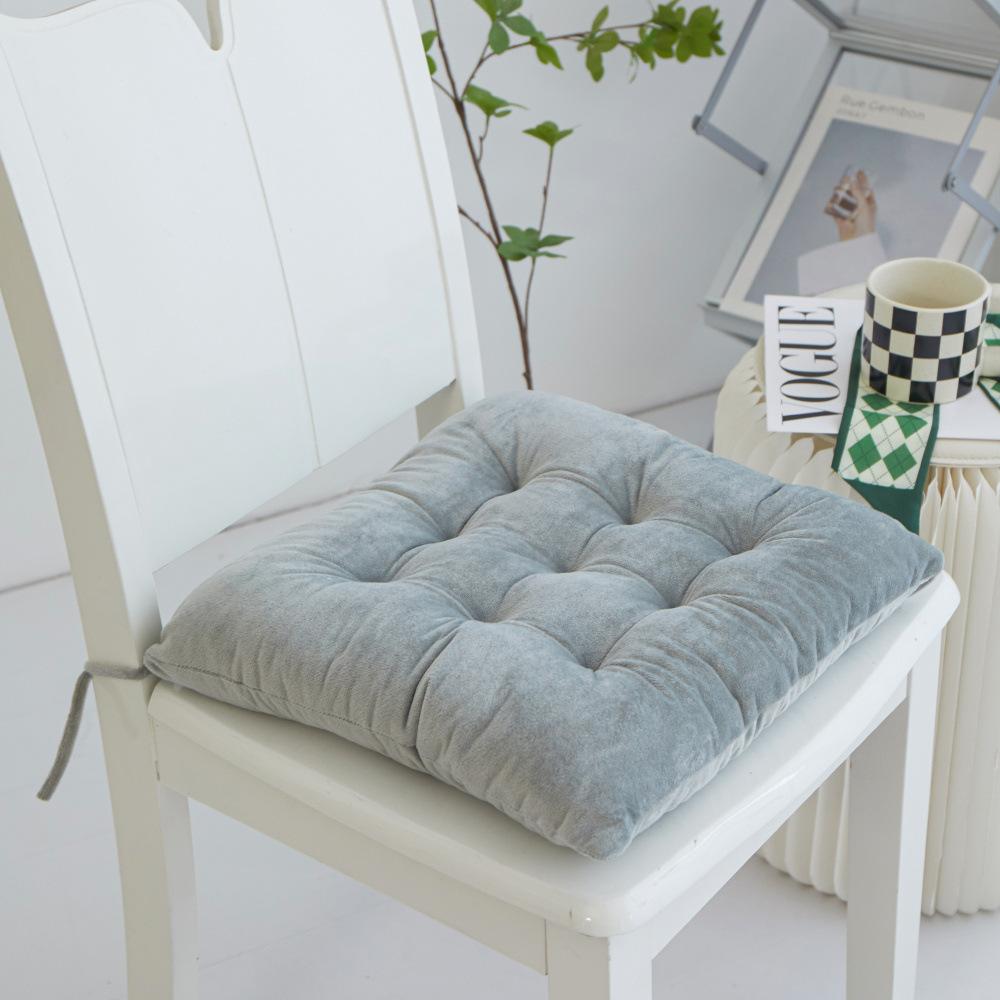 

Подушка для квадратного стула, однотонная, пушистая, толстая, эластичная, подушка для сиденья, современный домашний декор, подушка для улицы, моющаяся в машине, 40x40 см 40x40x7cm