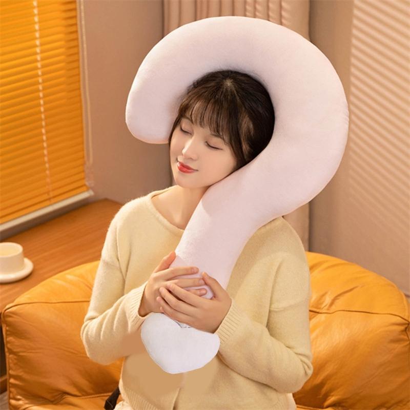 Soft and Comfortable Pillow Question Mark Pillow Cushion Plush Home Sofa Bedroom Sleep Cushion Cartoon Birthday Gift