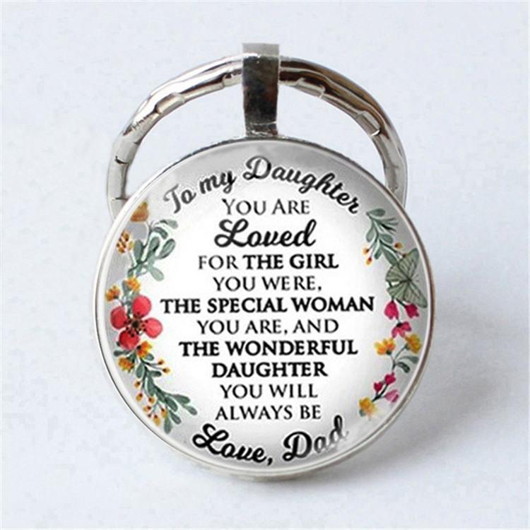 Keychain Accessories Pendant Floral Thanksgiving Text Good Friends Retro Personalized Keychain Gift Pendant