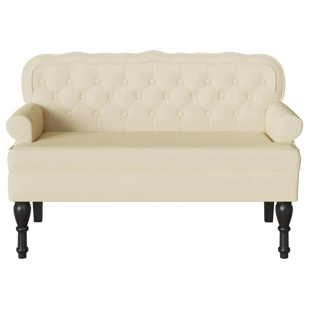 Chesterfield Sofa Cream 119.5 x 64.5 x 75 cm Faux Leather